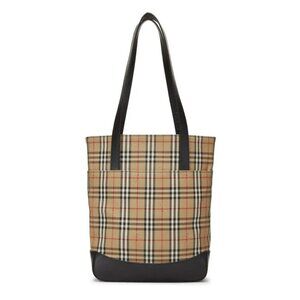 Burberry Haymarket Check Canvas Tote Bag